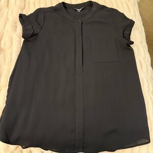 Simply Vera Vera Wang Black Textured Blouse